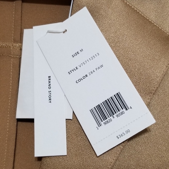 NWT Vince Satin Silk Tie Back Shirt Blouse in Pale Walnut Size S, M $365 - Picture 15 of 16